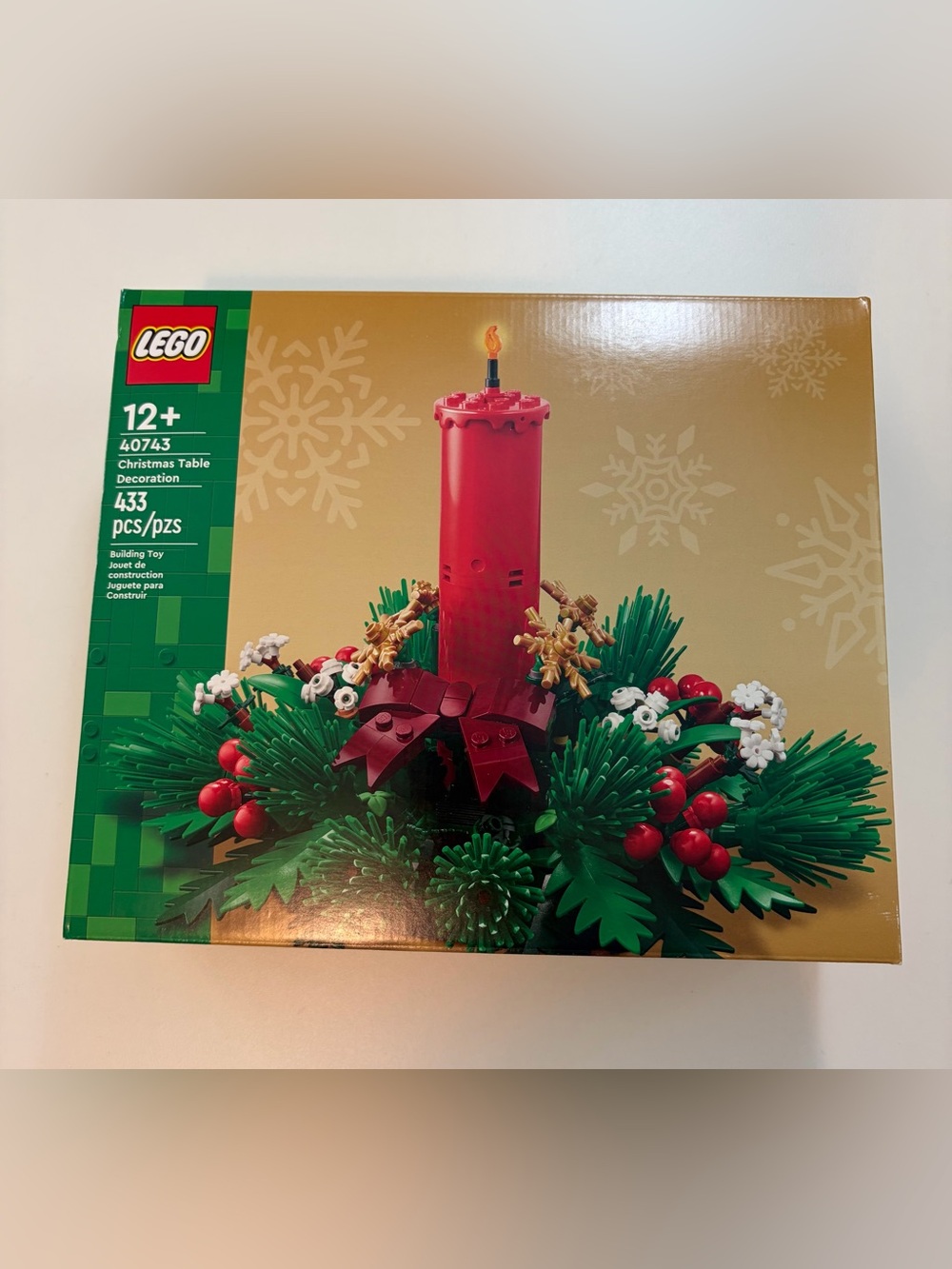 LEGO Christmas Table Decoration 40743 Holiday Centerpiece Candle Set - NEW NISB